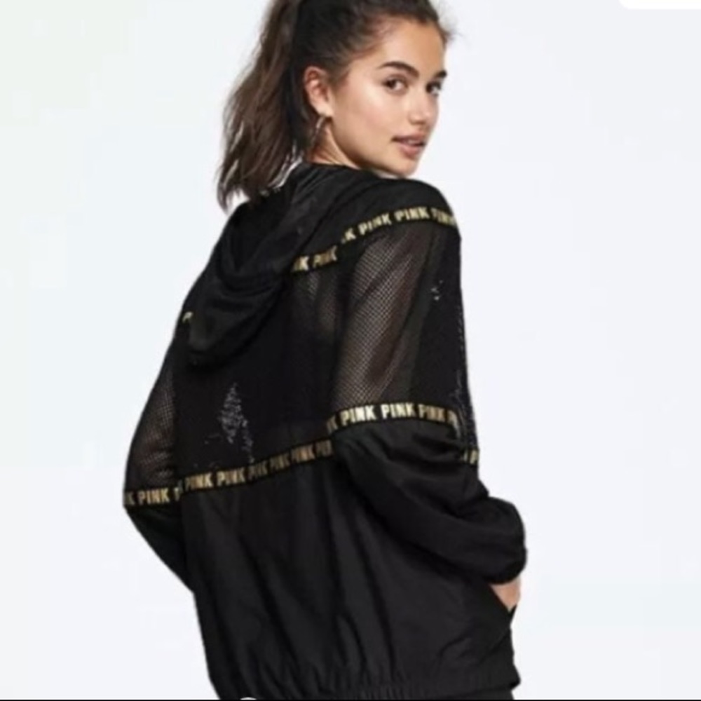 Mesh Pink Logo Jacket